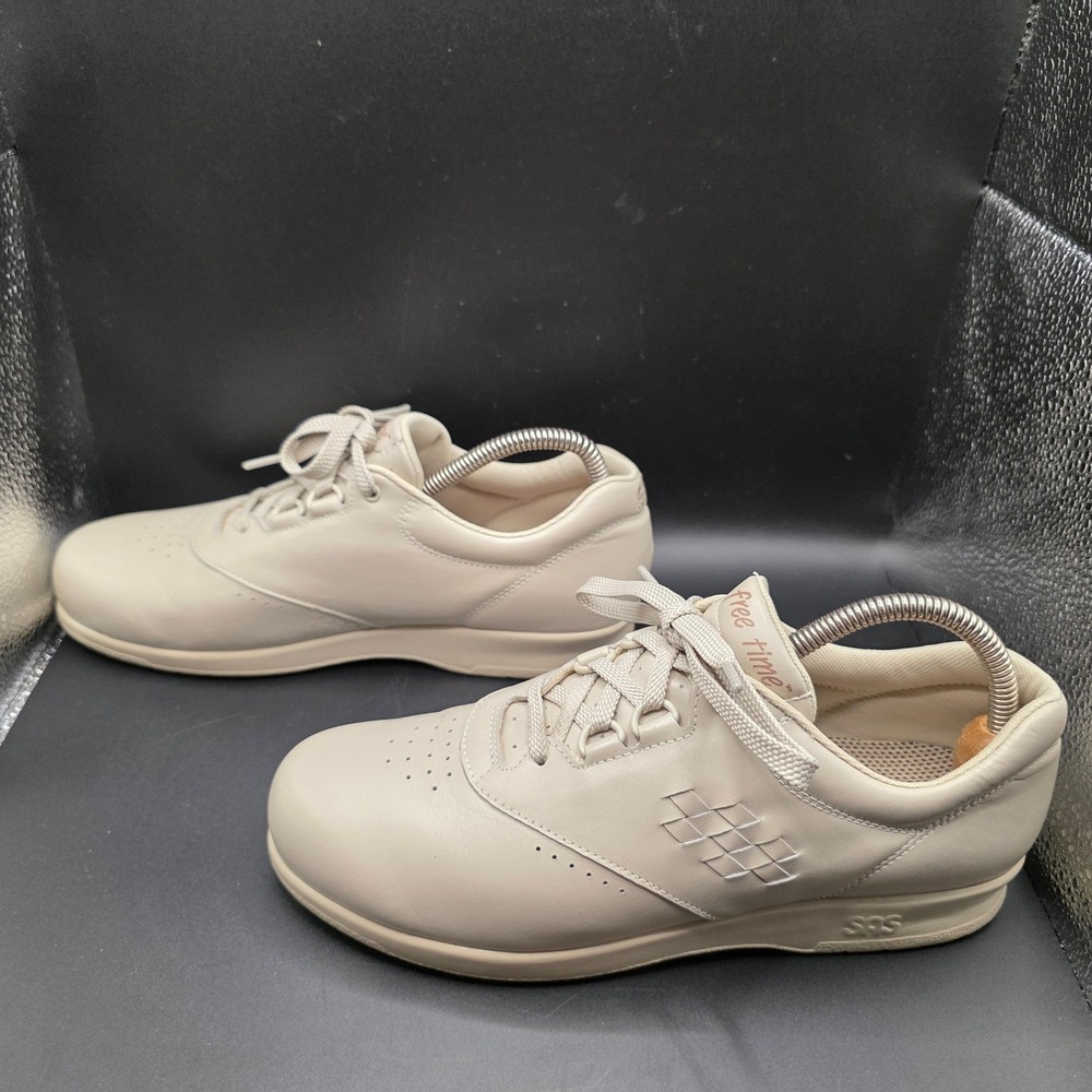 SAS Free Time Women 8.5S Bone Leather Walking Shoes Sneakers Made in USA Comfort - Picture 5 of 11